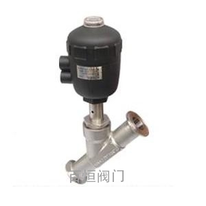 不锈钢卫生级气动卡箍式角座阀